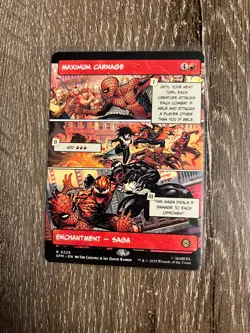 🕷 Maximum Carnage - Marvel Secret Lair 2025 Rare Enchantment Saga MTG Card NM - Image 1