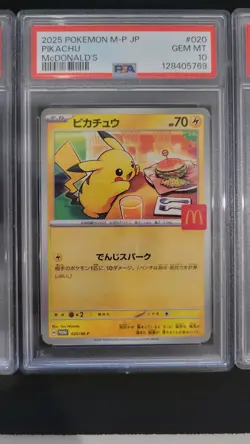 PSA 9 & 10 Pokemon Card Pikachu 020/M-P McDonald's Happy Set Promo 2025 -LOT X 4 - Image 3