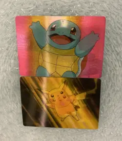 Pokemon Pikachu/Squirtle Viz Video Pioneer Lenticular DVD 3D Promo Card Holo - Image 1