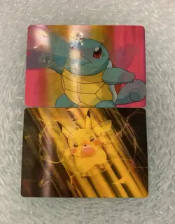 Pokemon Pikachu/Squirtle Viz Video Pioneer Lenticular DVD 3D Promo Card Holo - Image 3