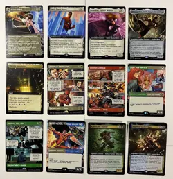 Magic the Gathering Spider-Man Rare NON FOIL lot of 12 cards Extended art mythic - Image 1