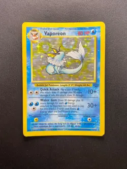 Vaporeon Holo WOTC Pokemon Card 12/64 Jungle Set Rare Original 1999 Vintage - Image 1