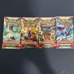 Pokemon Scrat & Violet Paldea Evolved Booster Cards Game Sealed Packs of 4 - Image 1