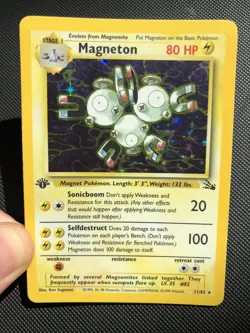1st first Edition Holo Magneton #11/62 1999 Fossil Set Pokemon Card WOTC Vintage - Image 1