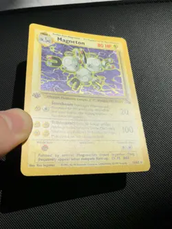 1st first Edition Holo Magneton #11/62 1999 Fossil Set Pokemon Card WOTC Vintage - Image 4