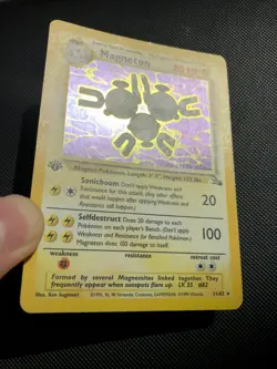 1st first Edition Holo Magneton #11/62 1999 Fossil Set Pokemon Card WOTC Vintage - Image 5
