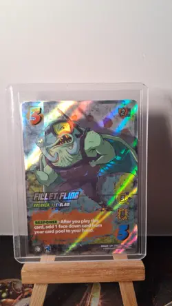 Fillet Fling UR 166/186 - Teenage Mutant Ninja Turtles Foil Holo universus card - Image 1