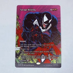 Savage Beating (Borderless) Marvel Universe Eternal-Legal MTG NM - Image 1