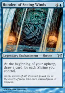 MTG Honden of Seeing Winds, Champions of Kamigawa, Heavily Played, English - Image 1