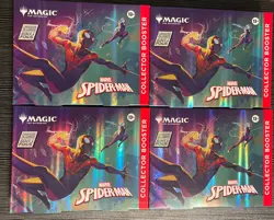 Magic The Gathering Marvel’s Spider-Man Collector Booster Omega Sealed Lot of 4 - Image 1