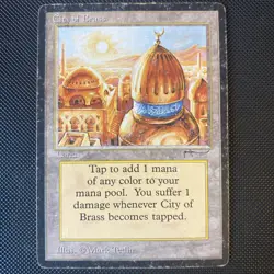 English - MTG City Of Brass - HP - Arabian Nights - Image 1