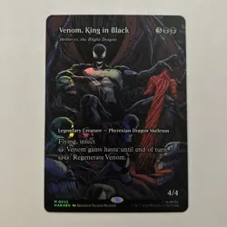 MTG Venom, King in Black (Borderless) M 0022 Marvel Spider-Man Mythic Foil NM - Image 1