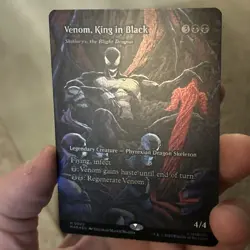 MTG Venom, King in Black (Borderless) M 0022 Marvel Spider-Man Mythic Foil NM - Image 5
