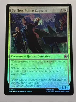 MTG Universes Beyond: Spider-man Selfless Police Captain Foil 0012 NM - Image 1