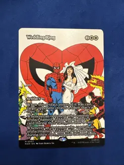 Wedding Ring Magic The Gathering Spider-Man Mythic Rare Borderless Artifact 0007 - Image 1