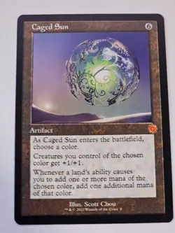 MTG - Caged Sun RETRO FRAME - Brother's War Artifacts - Image 1
