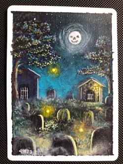 Magic Revised WILL-O-THE-WISP Artist Proof w/painting ***MTG - Image 3