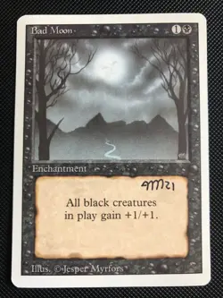 MAGIC Revised BAD MOON Artist Proof w/painting ***MTG - Image 2