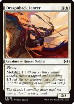 Dragonback Lancer NM Tarkir: Dragonstorm [TDM] MTG Common #0009 Regular Mint - Image 1