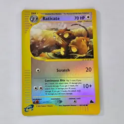 Raticate 89/144 Skyridge Reverse Holo Rare Pokemon TCG Nintendo e-reader - Image 1