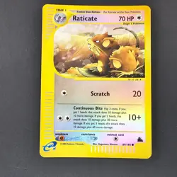 Raticate 89/144 Skyridge Reverse Holo Rare Pokemon TCG Nintendo e-reader - Image 2