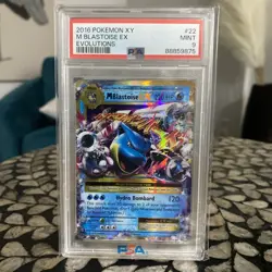 2016 POKEMON XY EVOLUTIONS #22 M BLASTOISE EX PSA 9 - Image 1