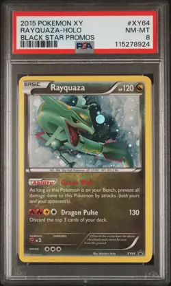 2015 POKEMON XY BLACK STAR PROMO RAYQUAZA #XY64 PSA 8 NM #115278924 - Image 1