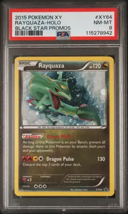 2015 POKEMON XY BLACK STAR PROMO RAYQUAZA #XY64 PSA 8 NM #115278942 - Image 1