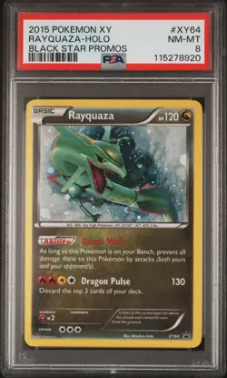 2015 POKEMON XY BLACK STAR PROMO RAYQUAZA #XY64 PSA 8 NM #115278920 - Image 1