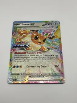 Pokemon Prismatic Evolutions Surprise Box Eevee ex 075/131 Stamp Promo - Image 1