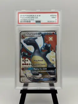 PSA 9 2019 Pokemon Hidden Fates Shiny Charizard GX SV49/SV94 Holo Mint - Image 1