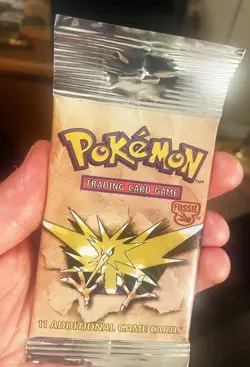 🔥 Pokemon Fossil Unlimited Long Crimp Vintage Booster Pack - Heavy 21.04g - Image 1