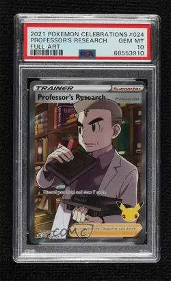 Professor's Research Ultra Rare Pokemon Celebrations PSA 10 GEM MT - Image 1