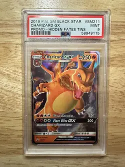 2019 Pokemon Charizard GX Black Star Promo SM211 PSA 9 Mint - Image 1
