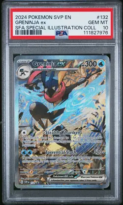 2024 POKEMON SVP EN-SV BLACK STAR PROMO #132 GRENINJA EX PSA 10 - Image 1
