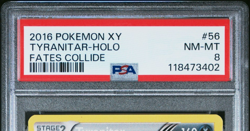 2016 Pokemon XY Fates Collide Tyranitar Holo 56/124 NM MT PSA 8 - Image 2