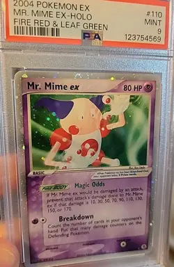2004 POKEMON EX FIRE RED & LEAF GREEN #110 MR. MIME EX-HOLO PSA 9 - Image 2
