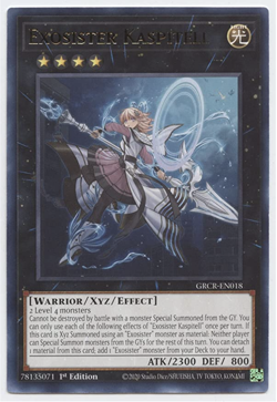 Yu-Gi-Oh!- 3x Exosister Kaspitell - GRCR-EN018 - Rare - 1st Ed. - NM/M - New - Image 1