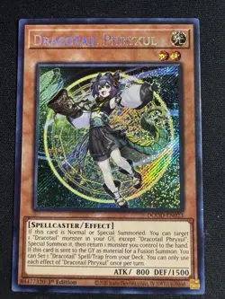 Yugioh! 1x Dracotail Phryxul DOOD-EN023 Secret Rare 1st Ed NM - Image 1