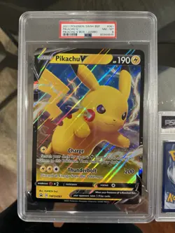 POKEMON OVERSIZED JUMBO PIKACHU V HOLO! SWSH061 PSA 8 🔥 - Image 2