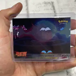 Pokemon Ash's Sacrifice Card Holo Foil Mewtwo Strikes Back Blue Logo Topps LP+ - Image 2