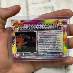 Pokemon Ash's Sacrifice Card Holo Foil Mewtwo Strikes Back Blue Logo Topps LP+ - Image 3