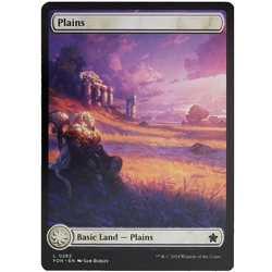x1 Plains Full Art Basic Land FDN MTG M/NM (0282) Land White Foundations TCG CCG - Image 1