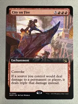 MTG / City on Fire / MOM / #363 / Regular (Extended Art) / Rare / NM - Image 1