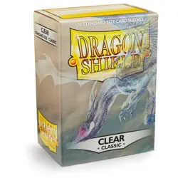 Dragon Shield Standard Size Clear Classic Sleeves - 100 CT for MTG / Pokemon + 5706569100018 - Image 1