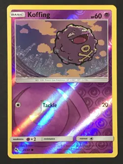 Pokemon TCG Koffing 28/68 Reverse Holo Common Hidden Fates LP - Image 1