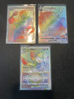 Pokemon Rainbow Rare Lot Of 3 Vmax, Vstar, Trainer All Near Mint Secret Rares - Image 1