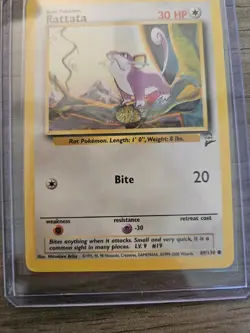 Pokemon Rattata 89/130 Base Set 2 Excellent Condition - Image 3