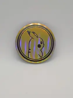 Pokemon 2022 Pokemon Go ETB Pikachu Coin Gold Colored Never Played With - Image 1