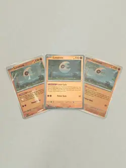 Lunatone 074/132 - Mega Evolution - Holo & Reverse Holo Pokemon Cards Set of 3 - Image 1
